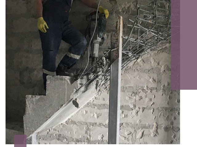 Демонтаж металлических и бетонных лестниц в Кинели