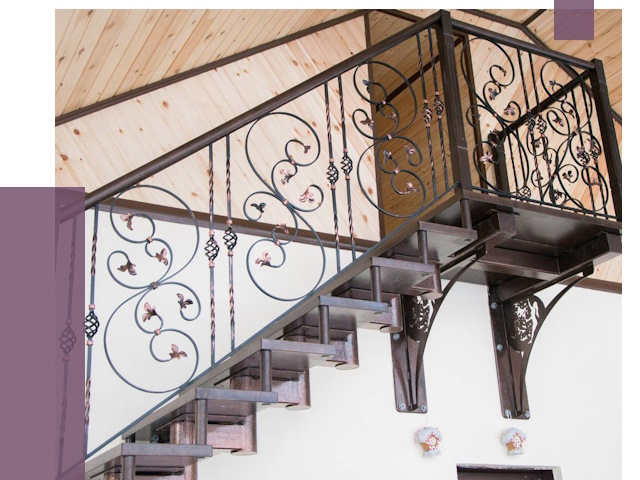 Кованые лестницы в Кинели от 79466 руб. под ключ