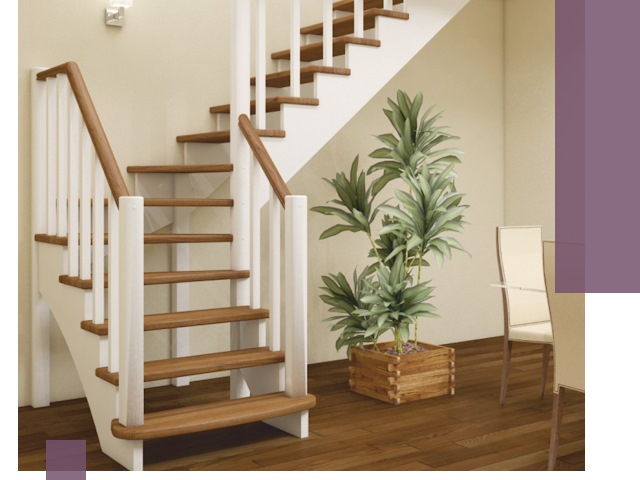 Г-образные лестницы под ключ в Кинели — изготовление и монтаж