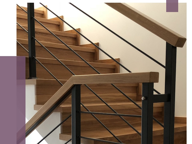Обшивка металлической лестницы деревом в Кинели от 4330 руб.