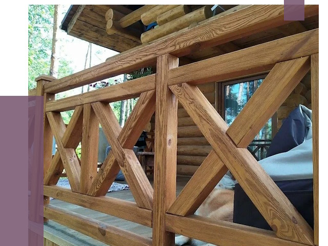 Деревянные перила под ключ в Кинели от 7641 руб. 