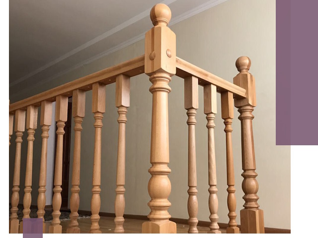 Деревянные перила на заказ в Кинели: монтаж и изготовление