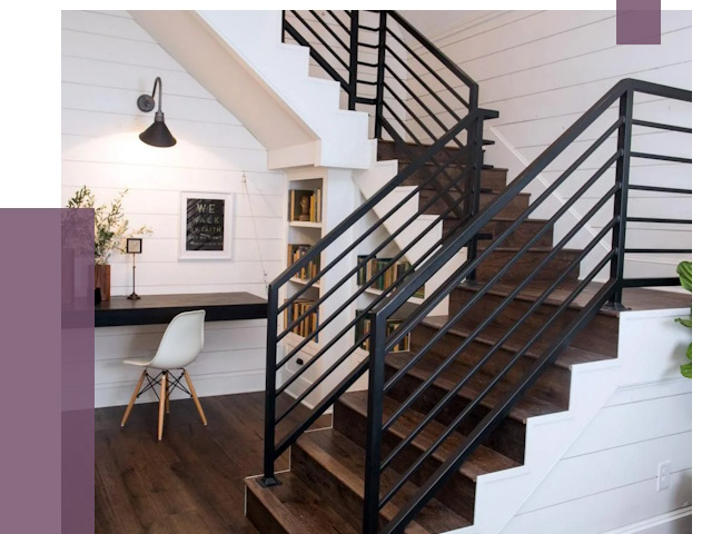 Перила для лестницы в доме в Кинели от 7386 руб. — ПРОЛЁТ-Кнл