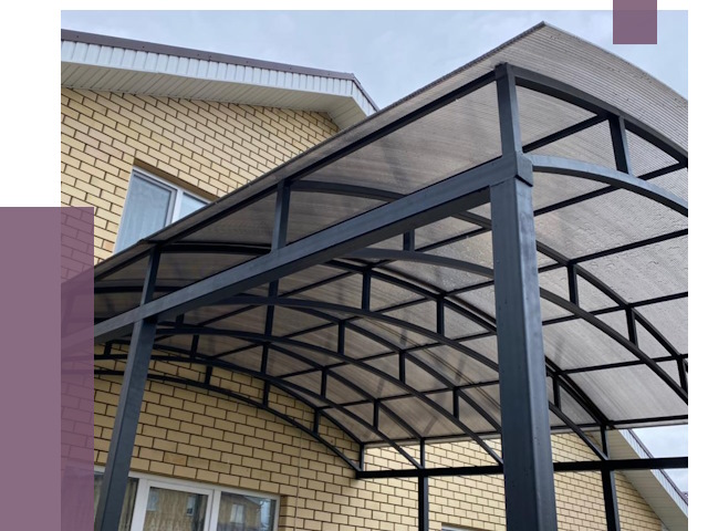 Монтаж козырьков в Кинели от 11462 руб. | ПРОЛЁТ-Кнл