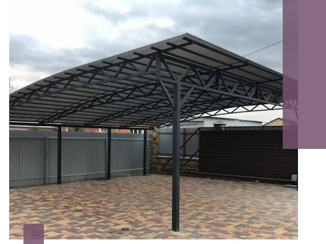 Недорогие навесы под ключ в Кинели — изготовление и монтаж