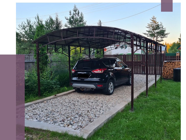 Навесы для автомобиля в Кинели от 13092 руб.  | ПРОЛЁТ-Кнл