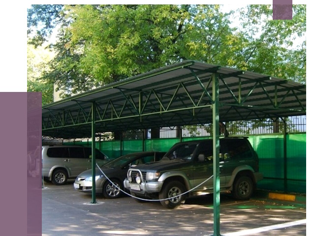 Навесы для парковки в Кинели от 79976 руб. заказать | ПРОЛЁТ-Кнл