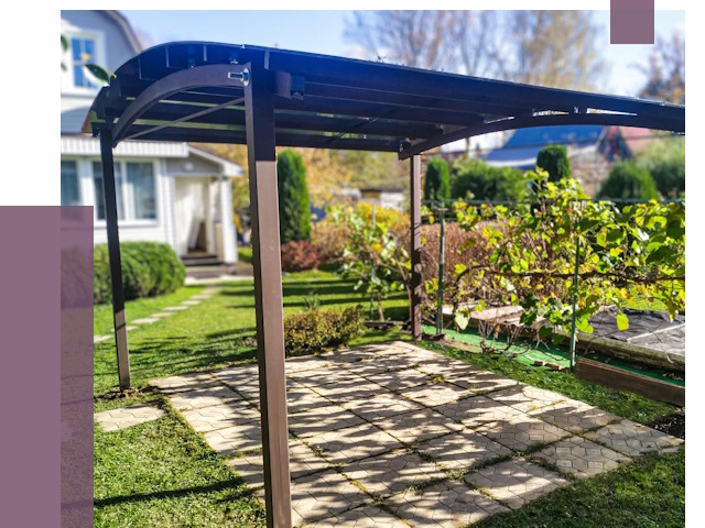 Навесы для дачи в Кинели от 12684 руб. под ключ — ПРОЛЁТ-Кнл