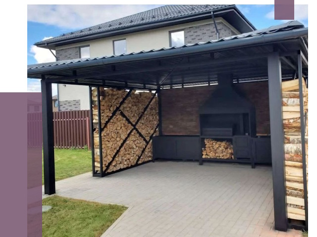 Навесы для барбекю в Кинели от 12684 руб. под ключ | ПРОЛЁТ-Кнл