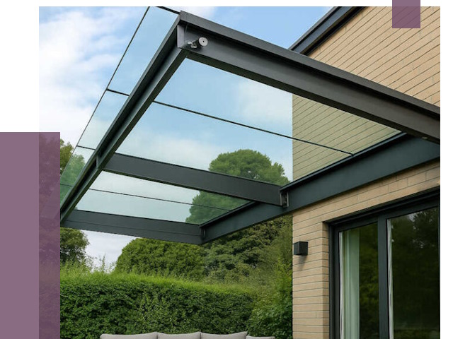 Стеклянные навесы и козырьки в Кинели от 12226 руб.