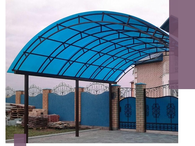Арочные навесы под ключ в Кинели — изготовление и монтаж