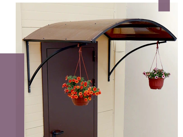 Козырьки над входом в Кинели от 14773 руб.  | ПРОЛЁТ-Кнл