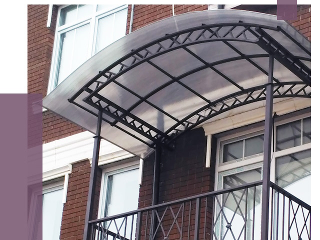 Козырьки над балконом в Кинели от 8609 руб. | ПРОЛЁТ-Кнл