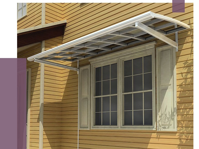 Козырьки над окнами в Кинели от 7590 руб. — монтаж, покупки | ПРОЛЁТ-Кнл
