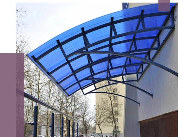 Козырьки из поликарбоната в Кинели от 4279 руб. под ключ | ПРОЛЁТ-Кнл