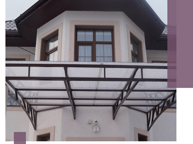 Козырьки из поликарбоната под ключ в Кинели