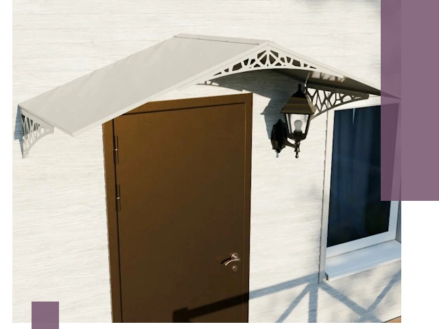 Металлические козырьки на входы и террасы в Кинели