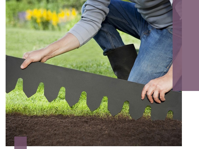 Металлические бордюры для газона в Кинели — изготовление и монтаж