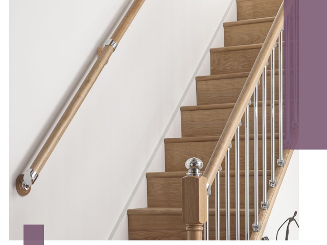 Пристенные поручни из стали и нержавейки под монтаж в Кинели